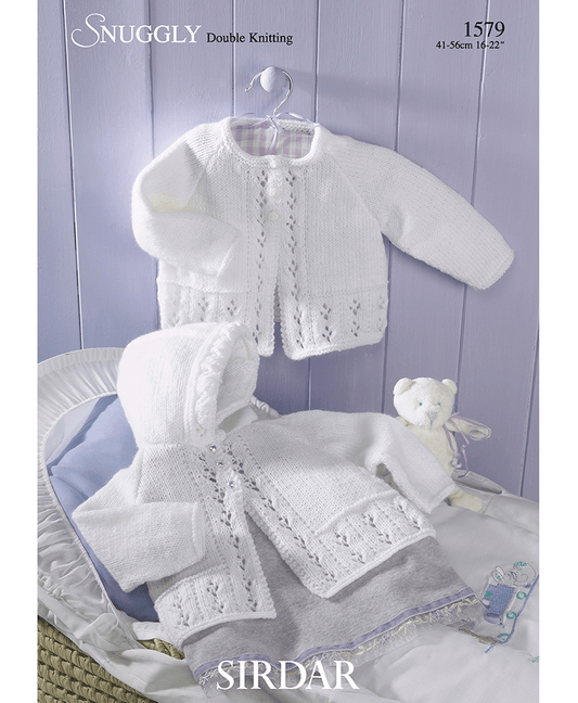Sirdar 1579 Baby Girl's Matinee Coats in Snuggly DK (Leaflet)