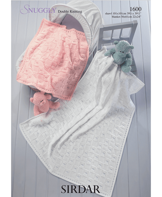 Sirdar 1600 Baby Blanket & Shawl in Snuggly DK