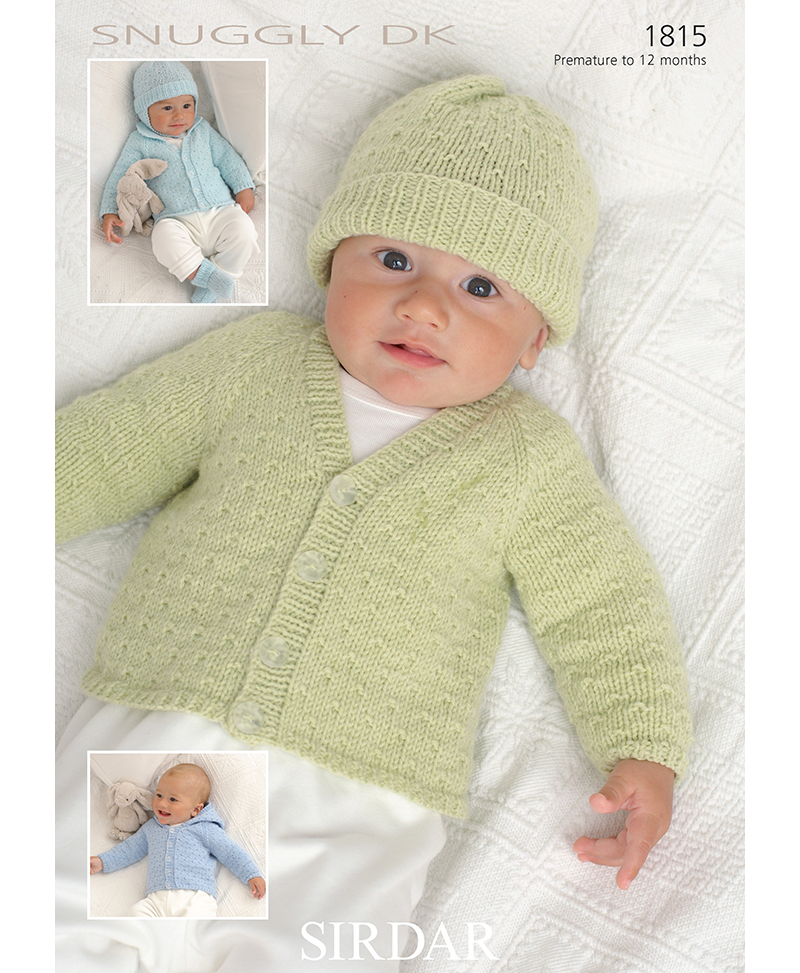 Sirdar 1815 Cardigan, Hats, Mittens & Booties in Snuggly DK (Leaflet)