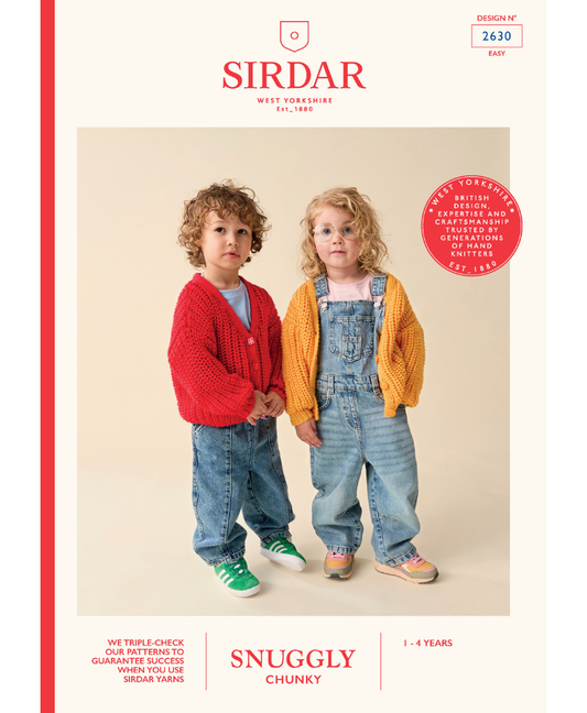 Sirdar 2630 Pop Pop Cardigan in Sirdar Snuggly Chunky