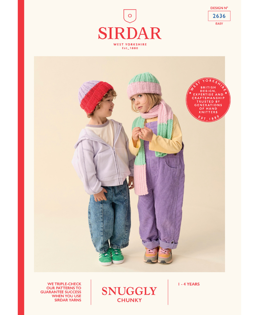 Sirdar 2636 Tak! Hat & Scarf Set in Sirdar Snuggly Chunky