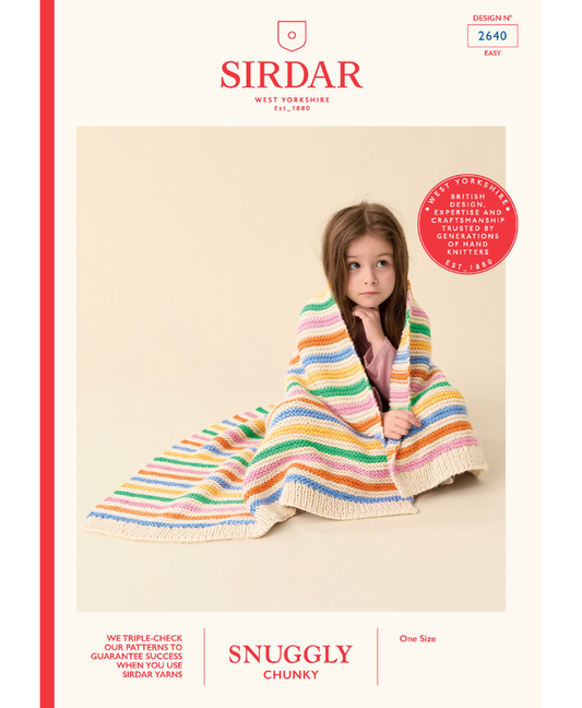 Sirdar 2640 Scandi Stripes Blanket in Sirdar Snuggly Chunky