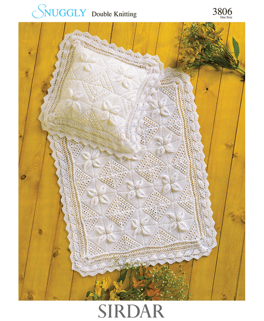 Sirdar 3806 Blanket & Cushion in Snuggly DK