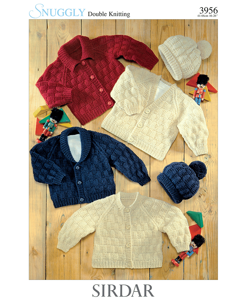 Sirdar 3956 Baby Cardigans & Hat in Snuggly DK