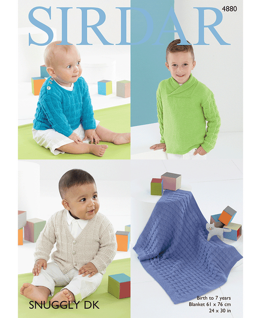 Sirdar 4880 Baby & Younger Children's Cardigans in Snuggly DK