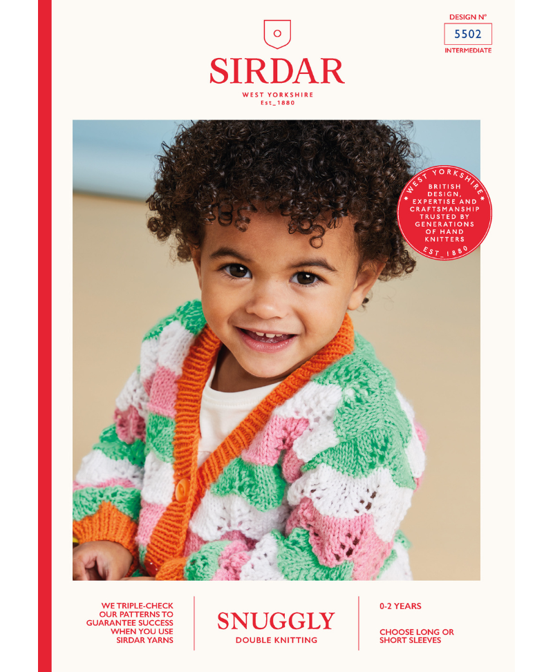 Sirdar 5502 Catching Waves Cardigan in Snuggly DK