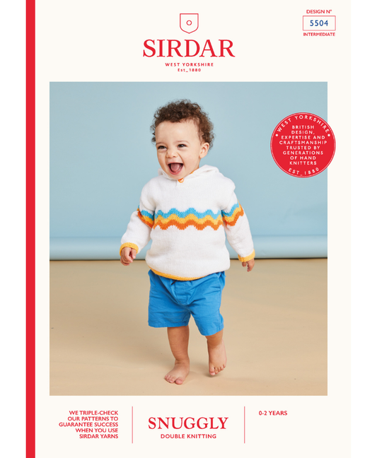 Sirdar 5504 Rainbow Wave Hoodie in Snuggly DK