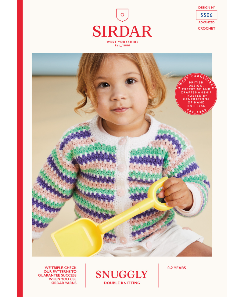 Sirdar 5506 Seaside Ripples Cardigan in Snuggly DK