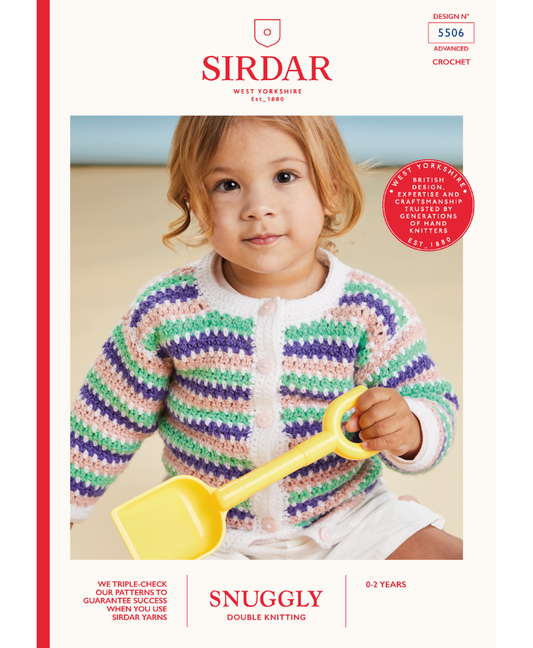 Sirdar 5506 Seaside Ripples Cardigan in Snuggly DK