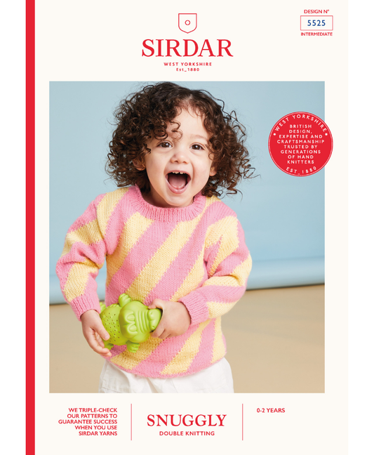 Sirdar 5525 Beach Hut Stripe Sweater in Snuggly DK