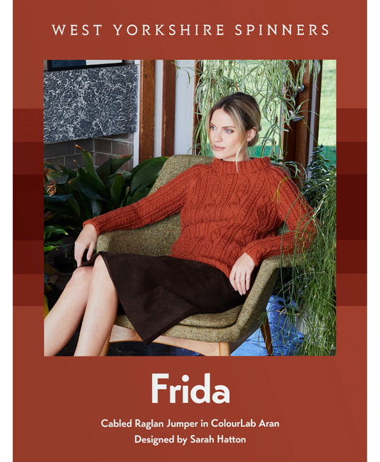 WYS Frida Cabled Raglan Jumper in ColourLab Aran