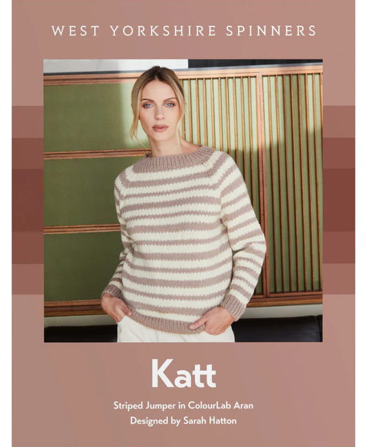 WYS Katt Striped Jumper in ColourLab Aran