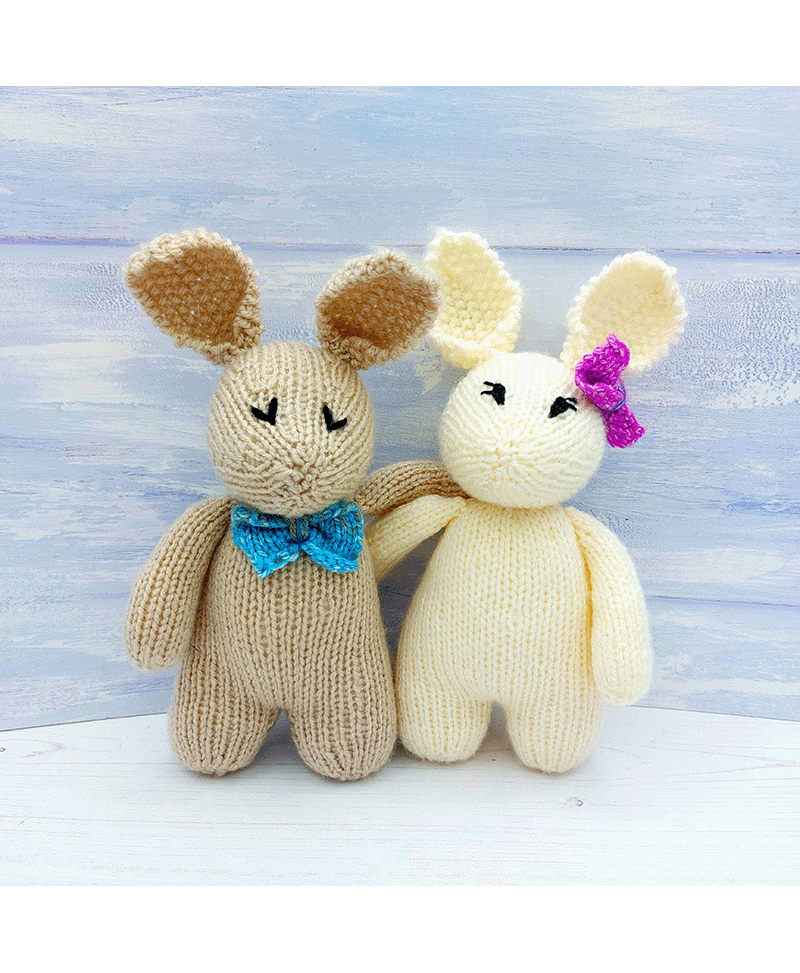 Wee Woolly Wonderfuls Arthur and Betsy Bunnies in Stylecraft Special Aran